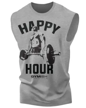 002. Happy Hour Workout Muscle Tank Top for Men