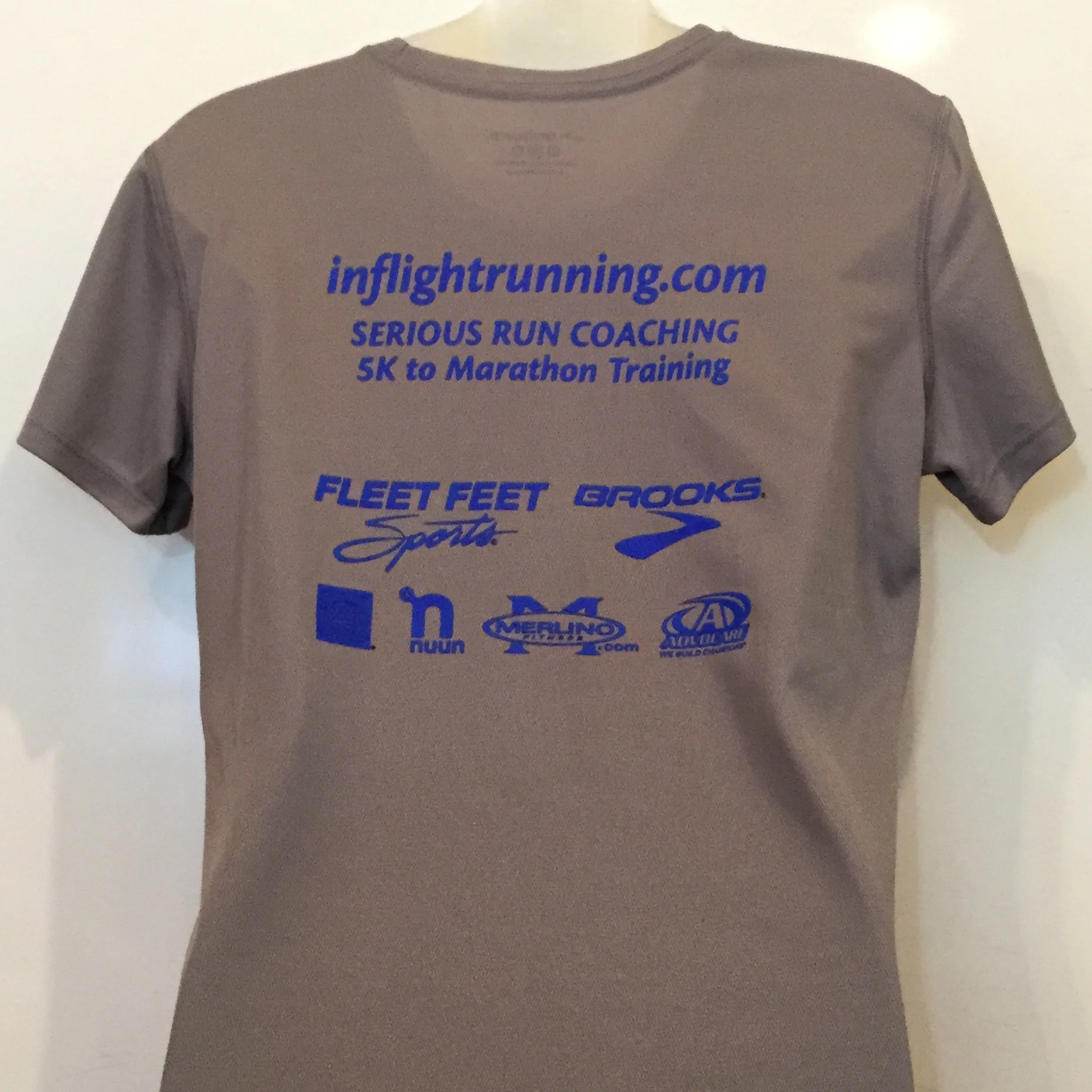 2015-16 In Flight Running - Women's T -  Dry Fit - New Logo - Gray