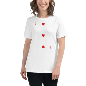 3 OF HEARTS Women's Relaxed T-Shirt
