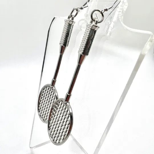 Badminton Tennis Racket Earrings