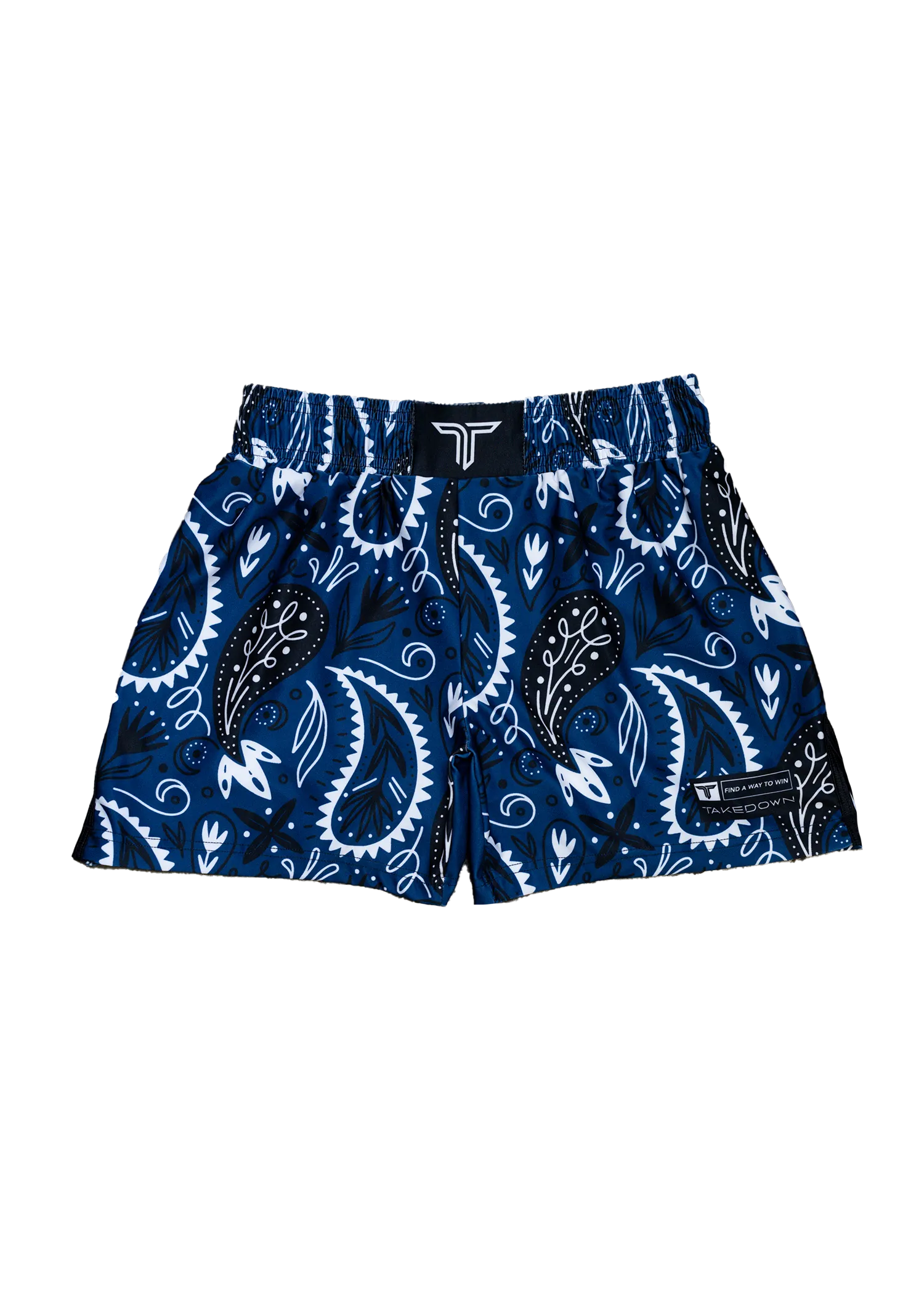 Bandana Fight Shorts (5"&7“ Inseam) - Blue