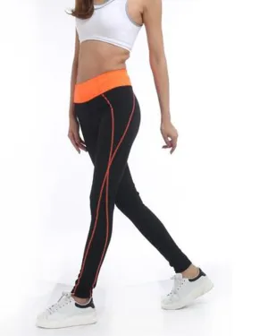 Black/Orange Sports Leggings