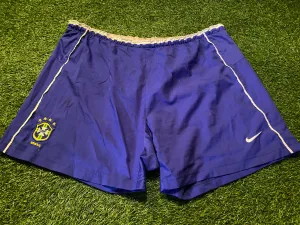 Brazil Brasil Samba Football Soccer XL Extra Large Mans Vintage Nike Made Shorts