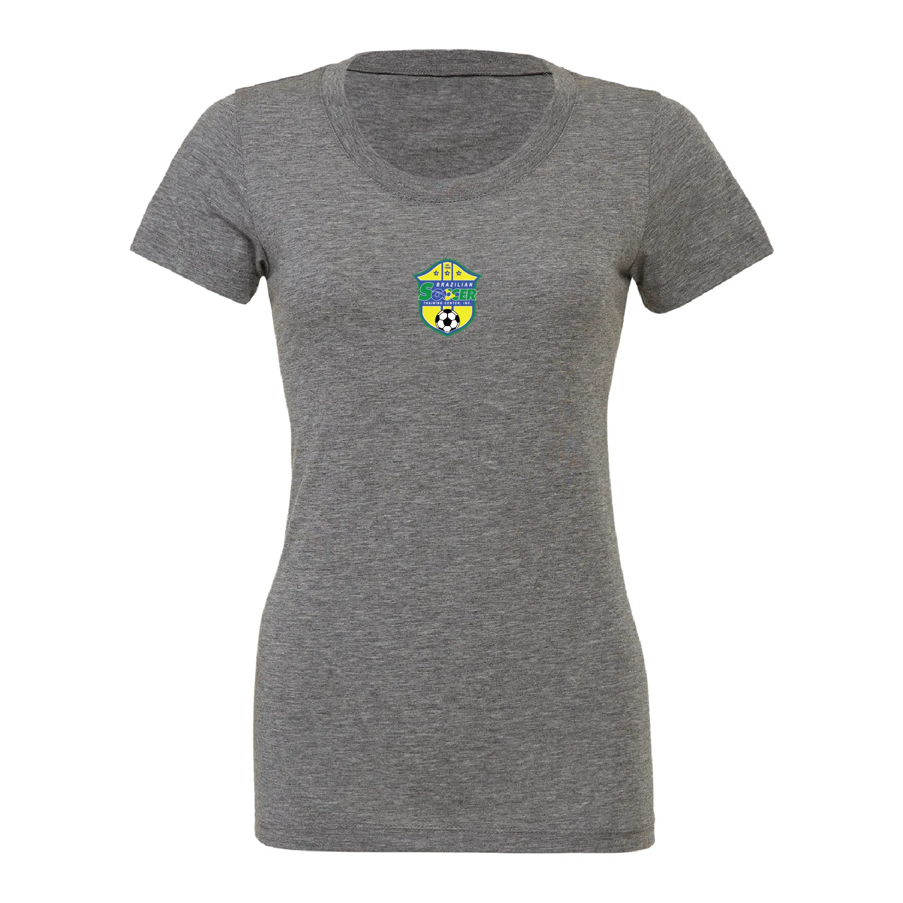 Brazilian Soccer Training (Patch) Bella   Canvas Short Sleeve Triblend T-Shirt Grey