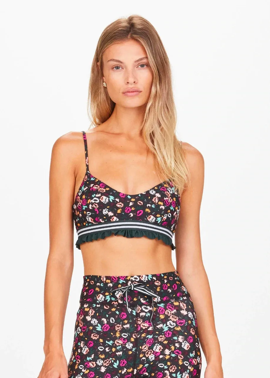 Gardenia Floral Ballet Sports Bra