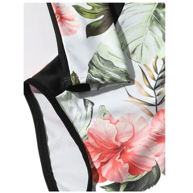 Girls Floral Surfing Swimwear