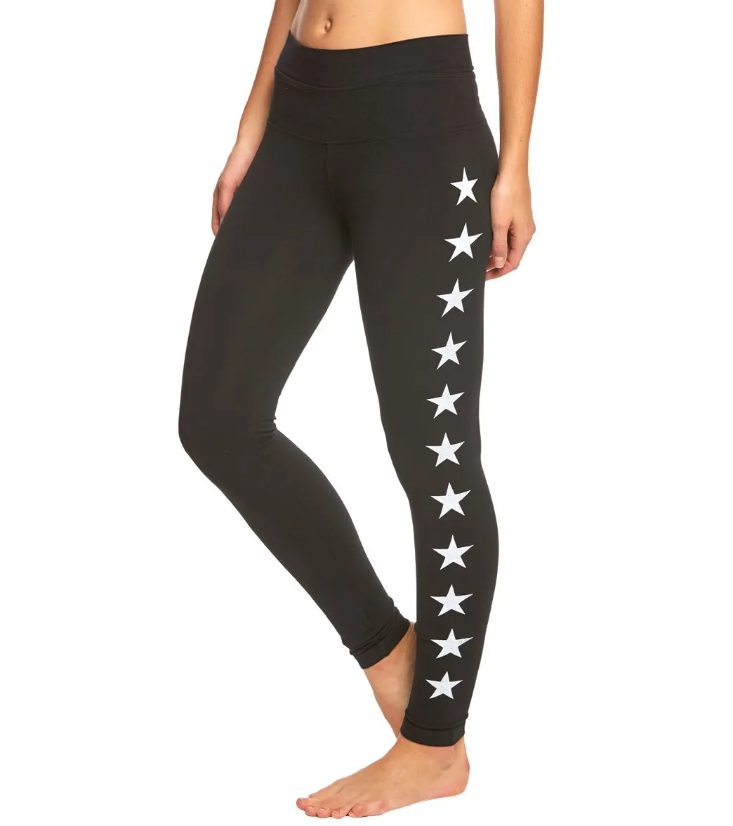 Hard Tail High Rise Star Ankle Cotton Yoga Leggings
