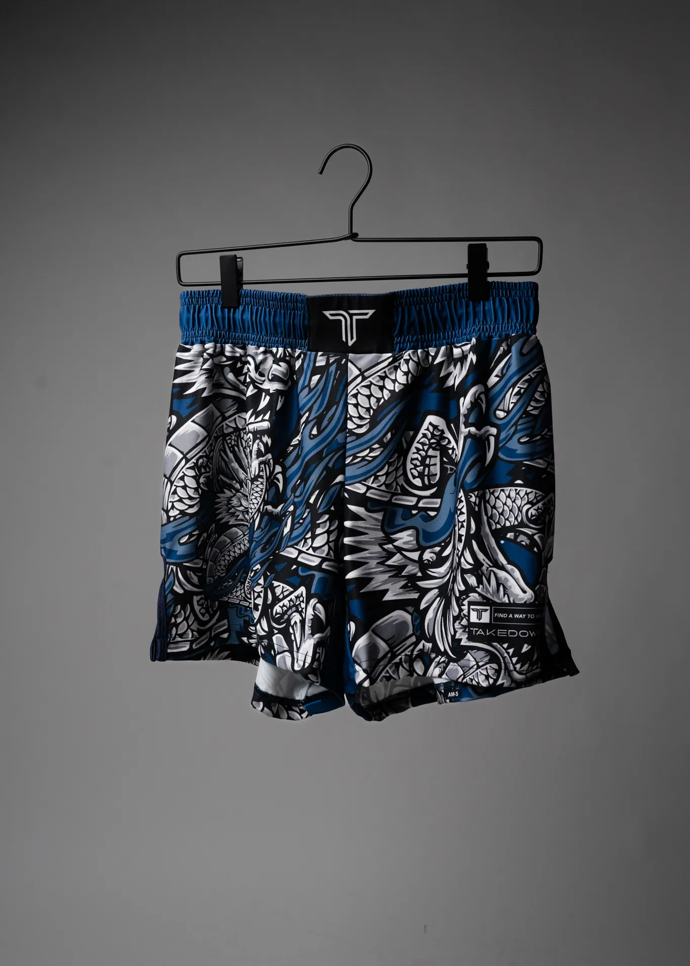 Iron Dragon Fight Shorts (5"&7“ Inseam) - Blue