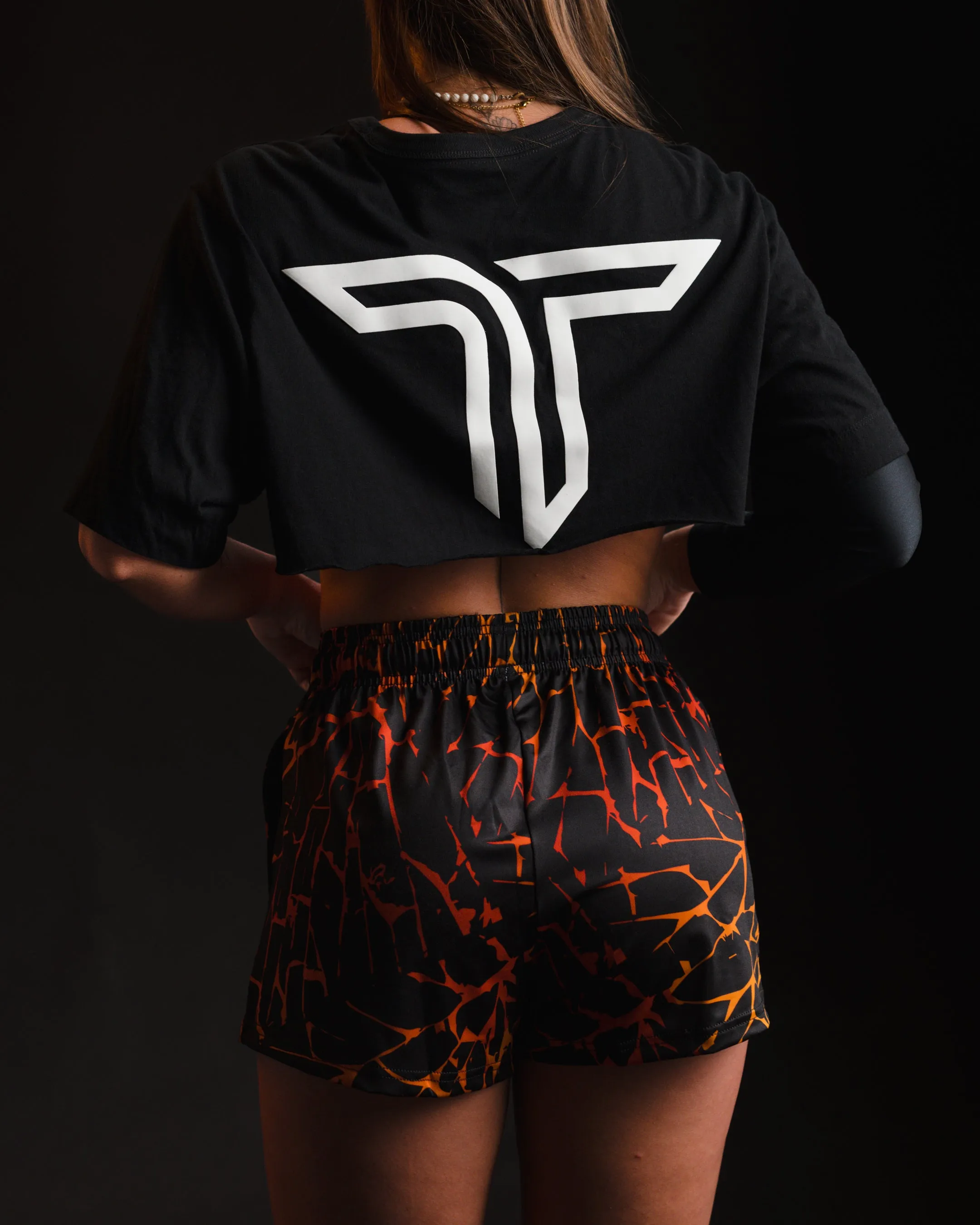 Magma Women's Fight Shorts (3" Inseam) - Lava