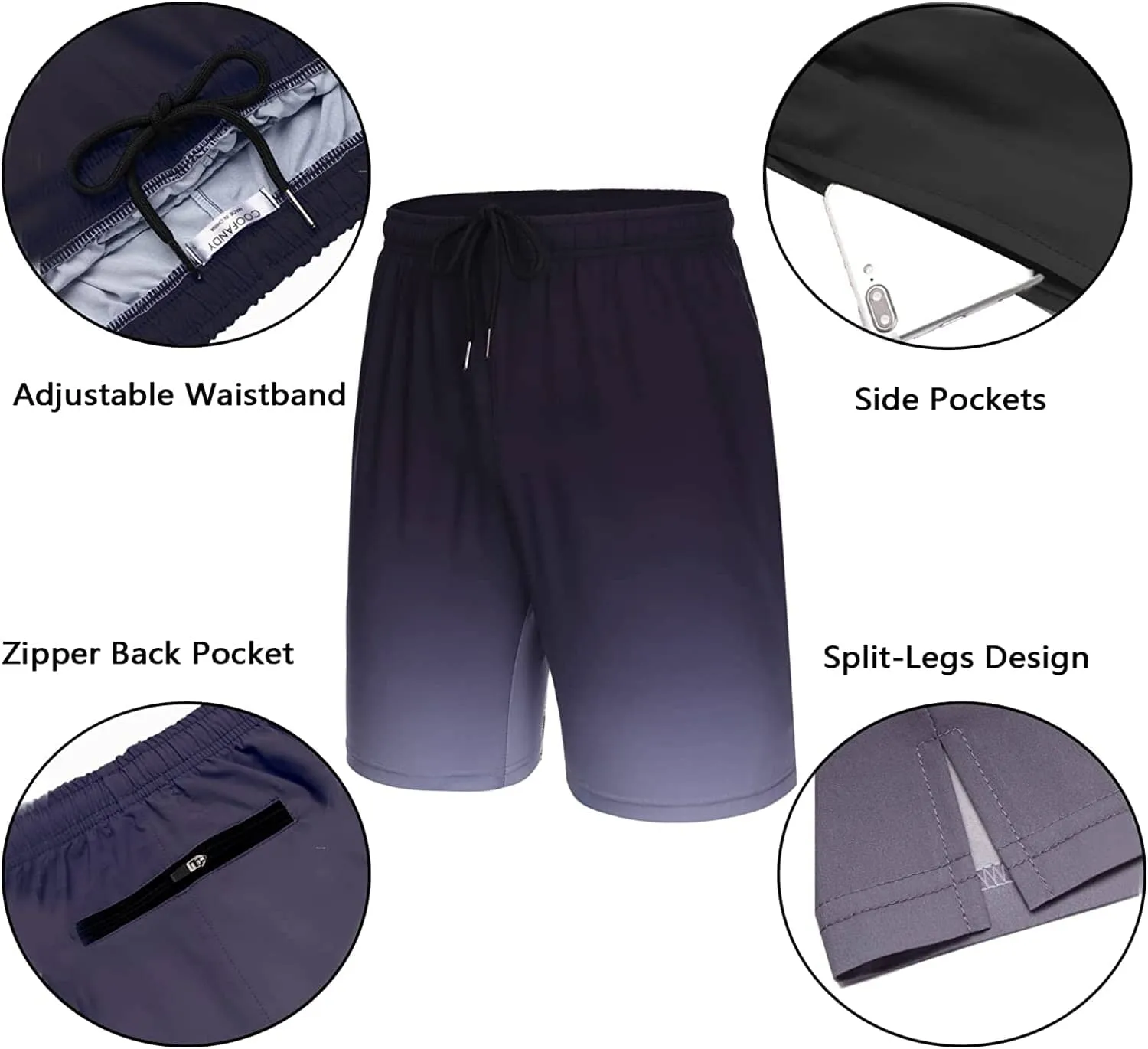 Men's 2 Pack Gym Workout Shorts (US Only)
