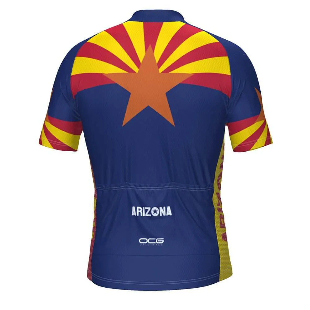 Men's Arizona US State Icon Short Sleeve Cycling Jersey