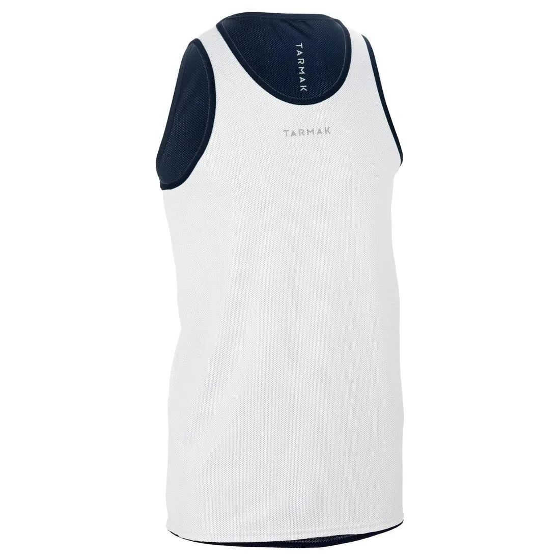 Men's Intermediate Reversible Basketball Tank Top - White/Blue