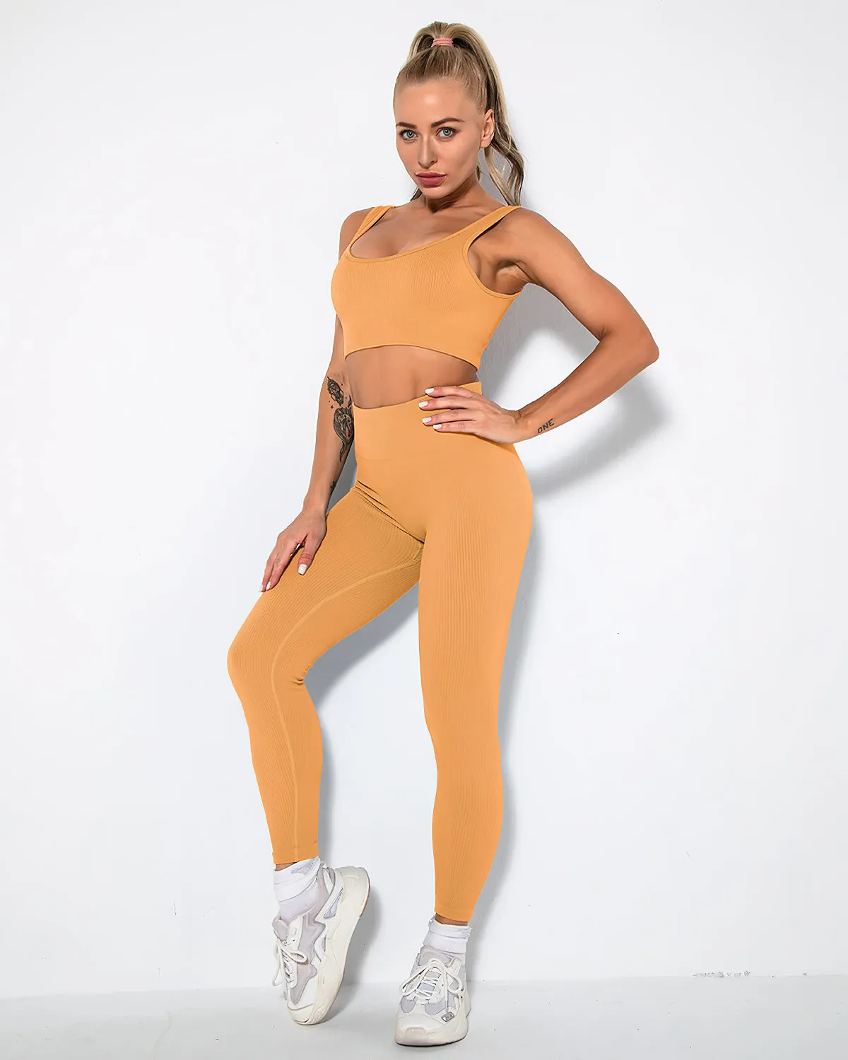 Nieve Ribbed Seamless Leggings - Porche