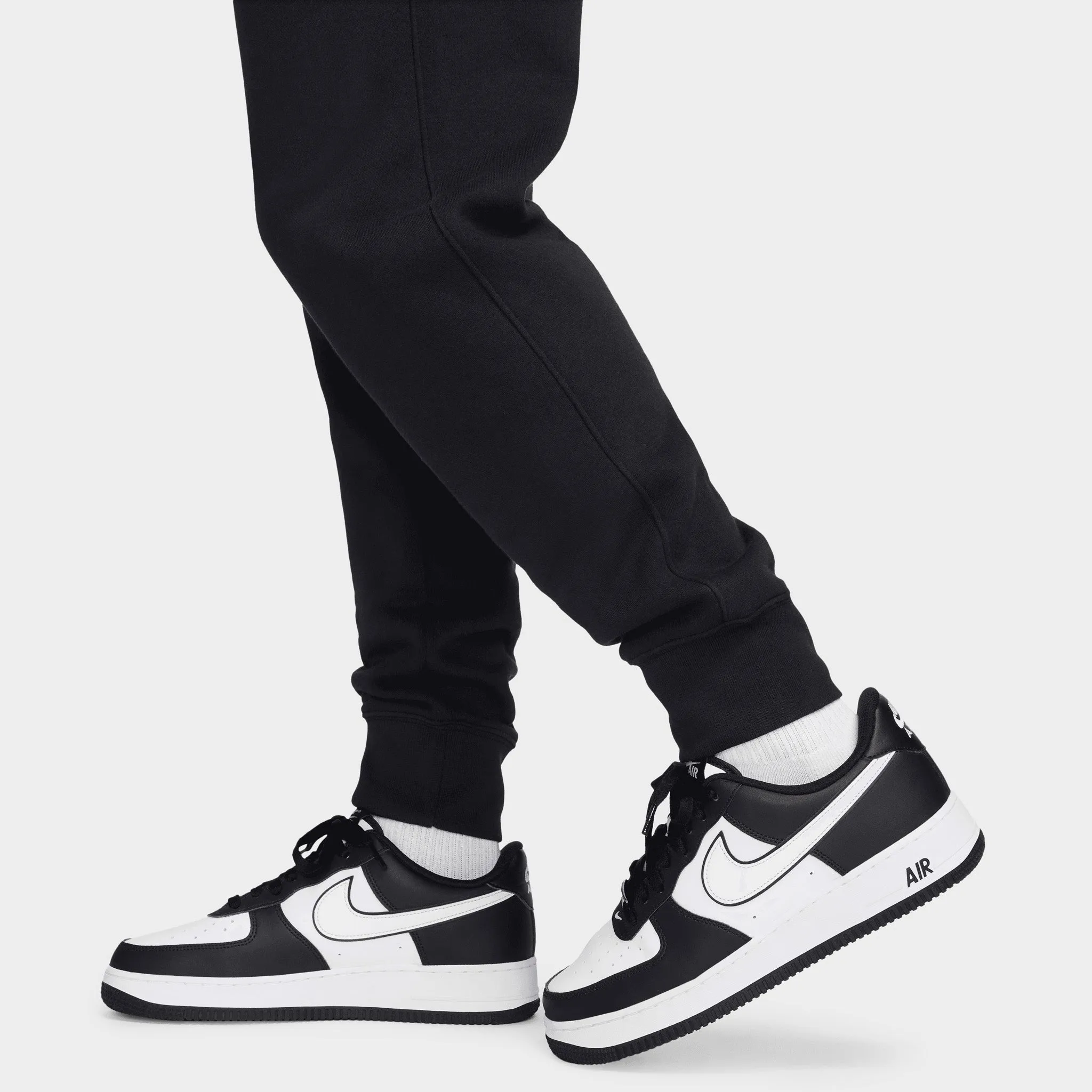Nike Sportswear Club Fleece 'Swoosh High' Joggers Black / White