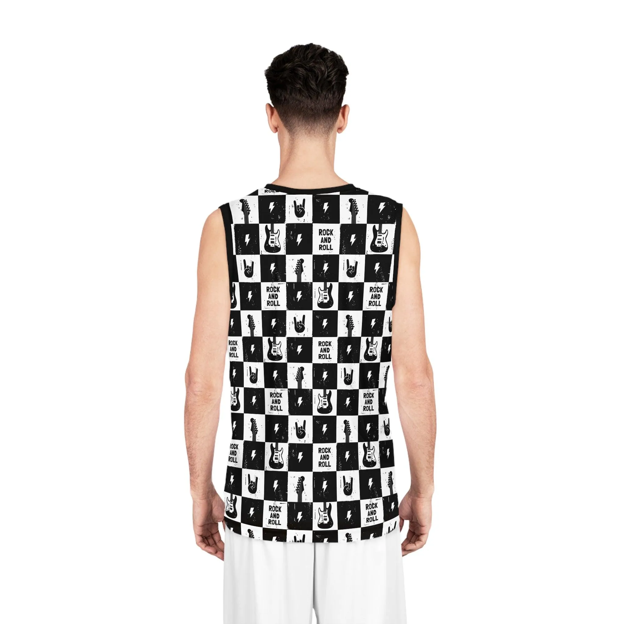 Rock And Roll Squares Basketball Jersey