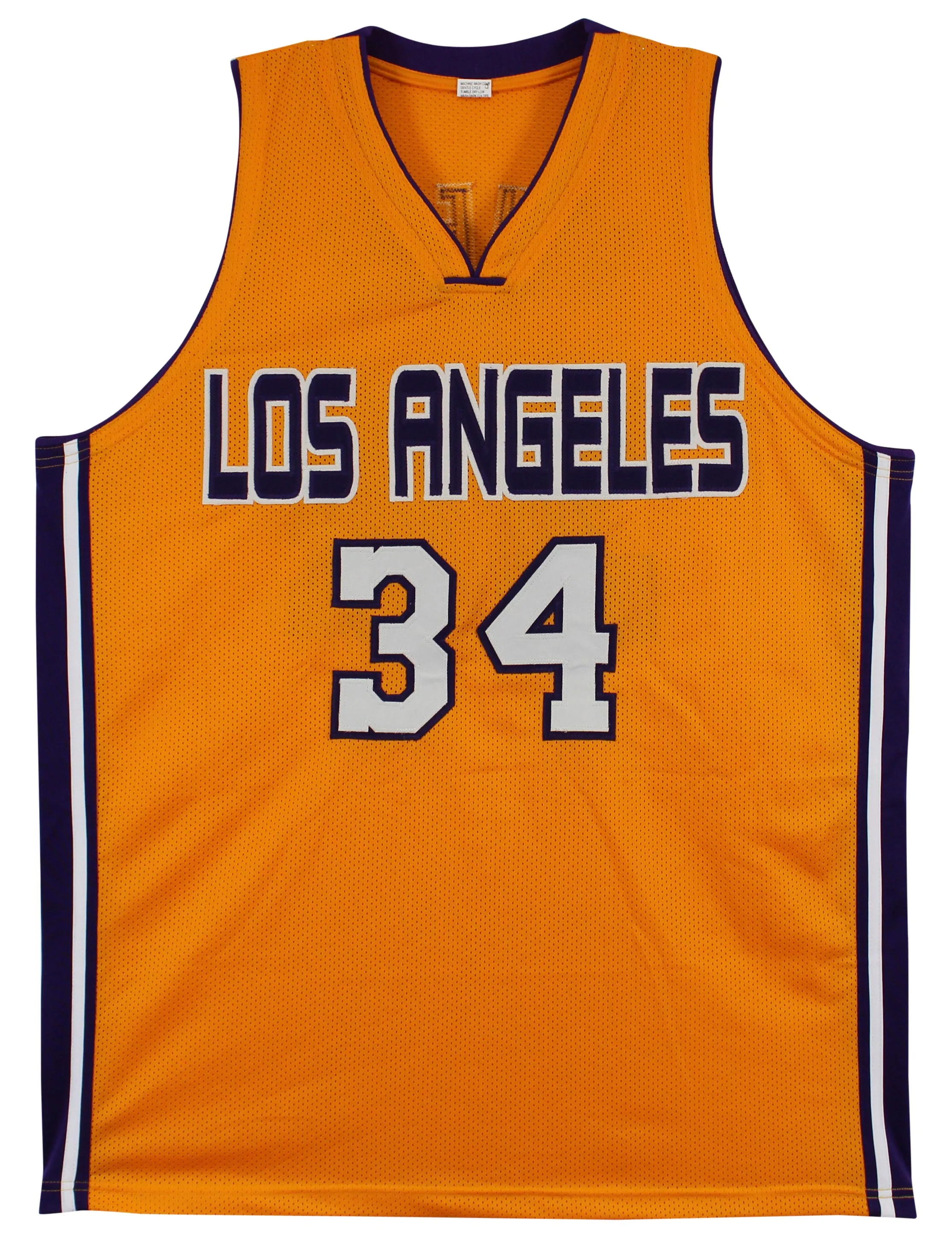 Shaquille O'Neal Authentic Signed Yellow Pro Style Jersey Autographed BAS