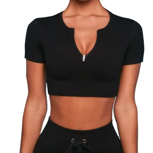 Women Seamless Sports Bra Top Quick Drying Zipper Short Tights