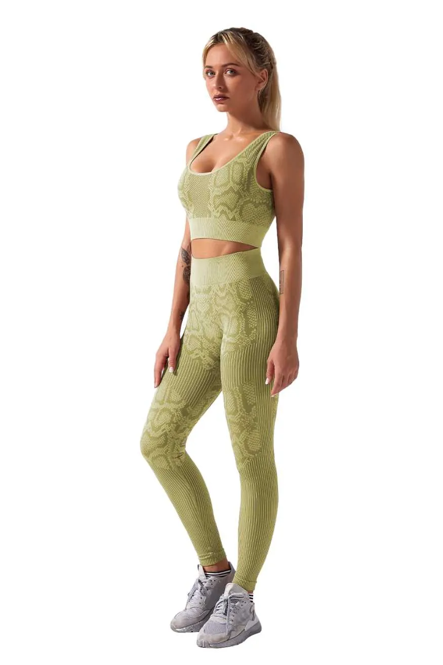Women's 2 pcs Leopard Sportswear